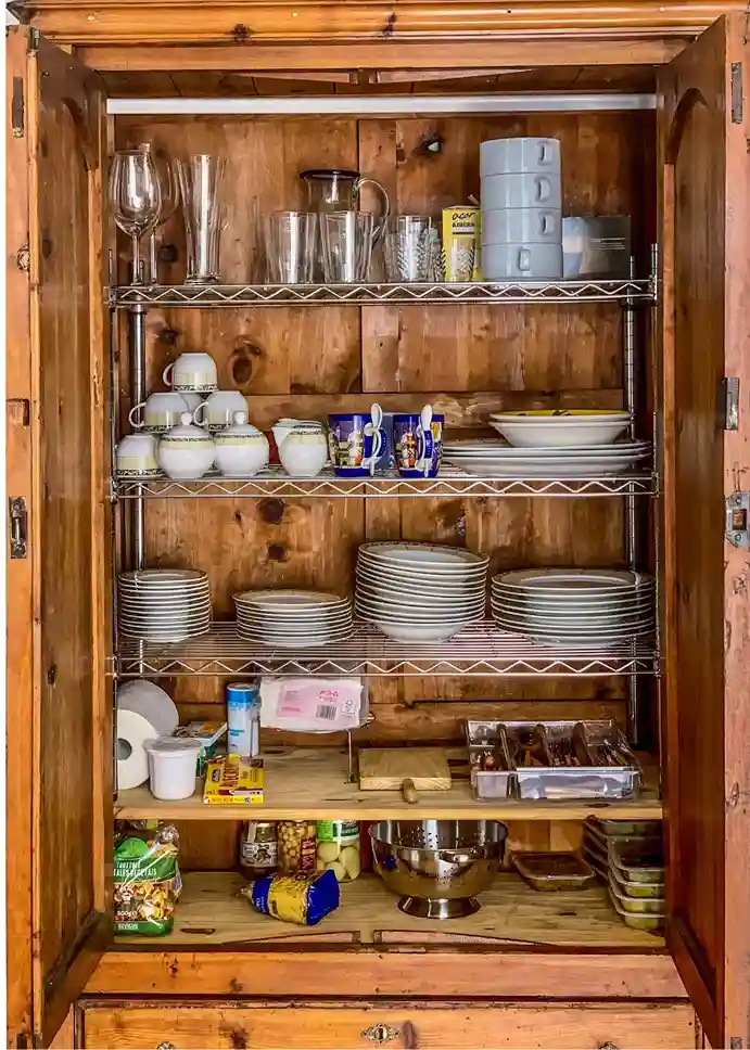 Clean Wood Kitchen Cabinets
